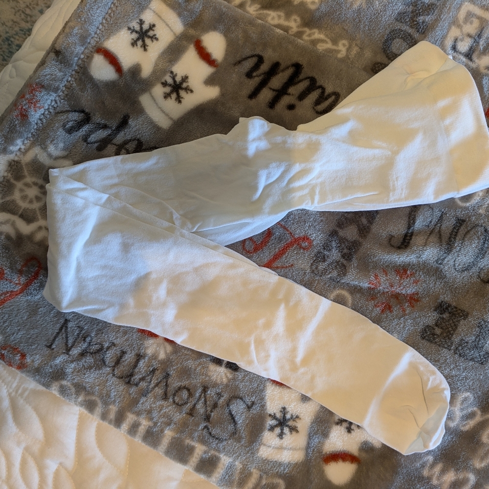 Little Girls White Tights